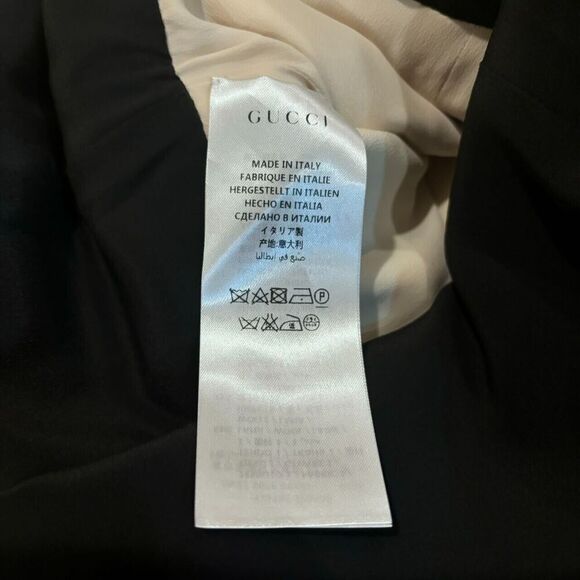NWT. 3K Gucci Silk-Wool Sculpted Sleeve Dress Size: XS | US2, IT38 - Picture 11 of 15